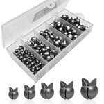 SANWEAL120PCS/200PCS Fishing Weights Sinkers - Premium Split ShotFishing Weights Sinkers - Round Removable Fishing Sinkers - 5/6 Sizes