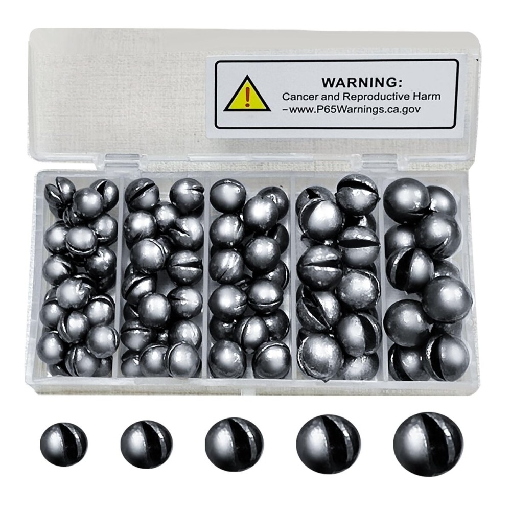 SANWEAL120PCS/200PCS Fishing Weights Sinkers - Premium Split ShotFishing Weights Sinkers - Round Removable Fishing Sinkers - 5/6 Sizes