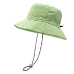 woogwin Waterproof Bucket Rain Hat with Chin Strap Quick Dry Packable Boonie Sun Hat Safari Hat UV Protection(Apple Green)