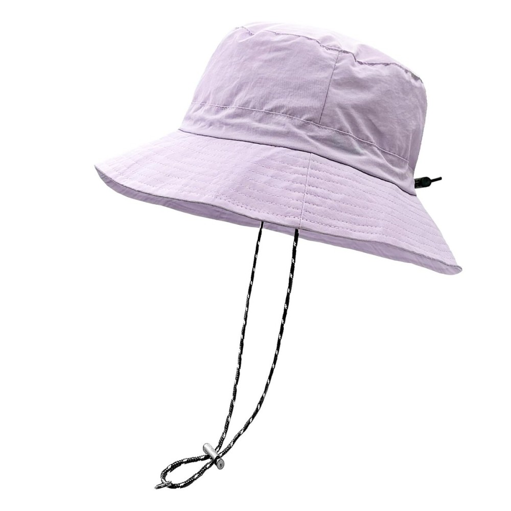 woogwin Waterproof Bucket Rain Hat with Chin Strap Quick Dry Packable Boonie Sun Hat Safari Hat UV Protection(Light Purple)