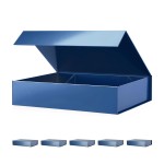 PACKHOME 6 Gift Boxes 11.5x8x2.5 Inches, Sturdy Shirt Boxes with Magnetic Lids for Multiple Occasions (Glossy Blue)