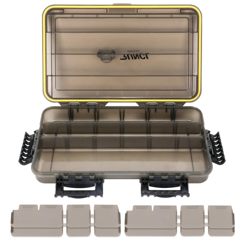 RUNCL Fishing Tackle Box, Waterproof Tray for Jigs Lures, Thicker Floating Tackle Utility Box with Adjustable Dividers, 3600/3700/Large 3700 Size