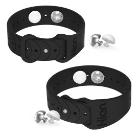 Hion Motion Sickness Bracelets Sea Sickness Wristbands for Motion Sickness/Morning Sickness/Pregnancy Nausea Anti Nausea Wristband Acupressure Nausea Bands Motion Sickness Bands1Pair Black