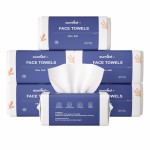 Ourmed Life Face Towels, Disposable Biodegradable Clean Facial Wash Cloth for Sensitive Skin, Lint- free Facial Towels for Cleansing, Skincare and Makeup Remover, Dry Wipes, 600 Count