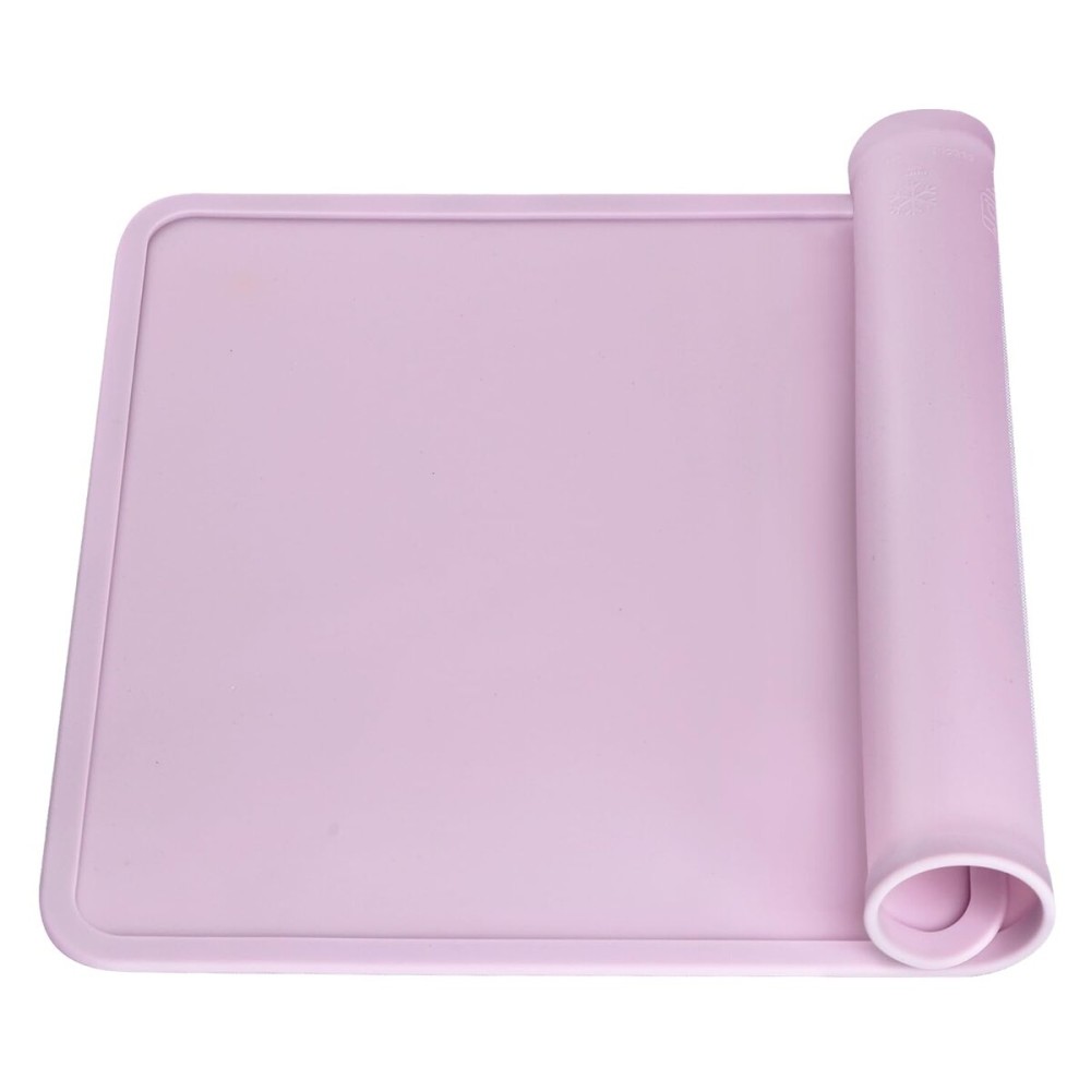 Silicone Placemats with Raised Edges for Kids, Kids Silicone Mats for Dining Table, Toddler placemat Portable Reusable Non-Slip Mats for Kids Toddler Children (Purple)
