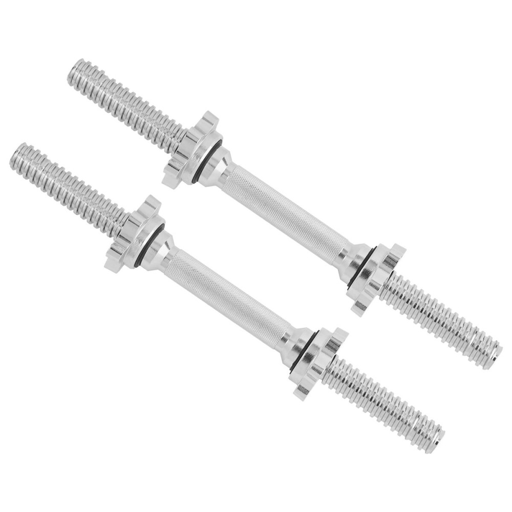 Metal Threaded Dumbbell Handles Chrome Grip - 16 x 1 inch