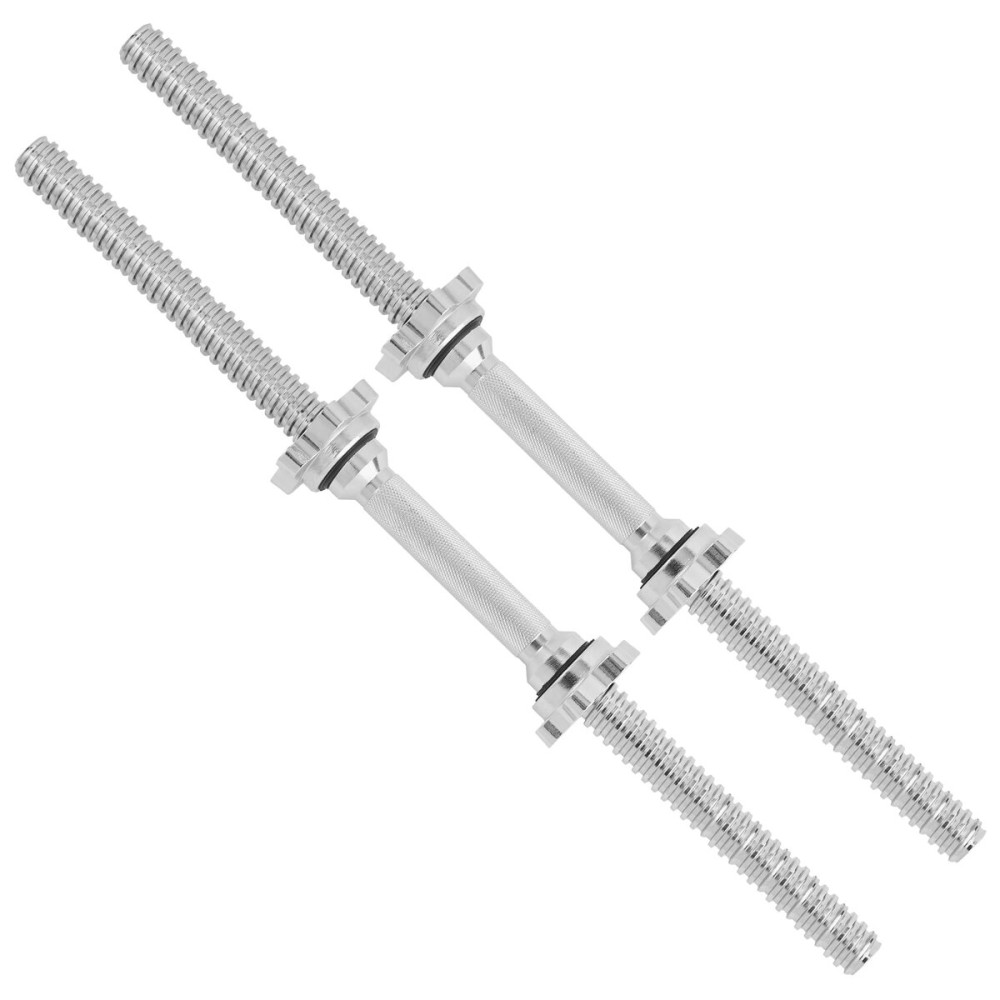 Yes4All Pair of Threaded Dumbbell Handles 24 inch with Collars, Chrome Grip, Fit 1 Plates, Weight Bar Connector