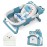 MoreFeel Collapsible Baby Bathtub for Newborn with Thermometer & 1 Hooded Towel & 1 Soft Floating Cushion,Portable Travel Bathtub with Drain Hole, Durable Foldable Baby Tubs for Infants to Toddler