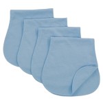 Arnzion Baby Burp Cloths Baby Burp Set Curved Absorbent and Soft Valuable 4 Pack Double Layers (Blue)