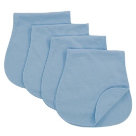 Arnzion Baby Burp Cloths Baby Burp Set Curved Absorbent and Soft Valuable 4 Pack Double Layers (Blue)