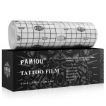 Pamiou Second Skin Tattoo Cover Up Patch - 6 Inches x 4 Yards Tattoo Aftercare Bandage Wrap, Breathable, Waterproof, Transparent, Latex-Free Film, Protective Tape for Skin Recovery