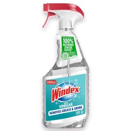 Windex Vinegar Glass and Surface Cleaner Spray Bottle, Packaging Designed to Prevent Leakage and Breaking, Surface Cleaning Spray, 23 Fl Oz
