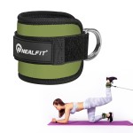 NEALFIT Ankle Strap for Cable Machine, Gym Ankle Cuff for Kickbacks, Leg Extensions, Glute Workouts, Booty Hip Abductors Exercise for Women and Men (Army Green, Single)