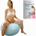 ProBody Pilates Pregnancy Ball - Yoga Ball for Pregnancy with Book, Prenatal, Labor & Postnatal Maternity Exercise (Mist, 55 cm)