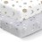 100% Organic Cotton Fitted Mattress Sheets for Graco Pack n Play, Babyletto, Pamo Babe, Dream on Me, Evenflo, Baby Trend Portable/Mini Crib/Playards, and Beka Bedside Bassinet 2 Pk Space & Sky