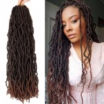 6 Packs Soft Locs Crochet Hair Pre Looped Faux Locs Crochet Braids Goddess Locs Dreadlocs Synthetic Hair For Black Women (T30, 22 Inch (Pack of 6))