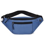 DAITET Large Crossbody Fanny Pack for Men&Women,Waist Bag & Hip Bum Bag for Outdoors Workout Traveling Casual Running Hiking Cycling,Easy Carry Any Phone(Loop Dark Blue)
