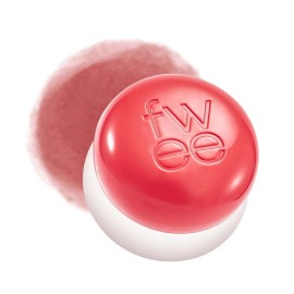 fwee Blurry Pudding Pot | Airbrushed Blush & Lip, Buildable & High Pigment, Long-lasting, Lightweight, Natural Soft Matte Finish, Satin Finish Blurring Blush - Seventeen (Sunny Coral) | 0.17 oz