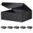 BLK&WH 6 Large Gift Boxes 13.5x9x4.1 Inches, Black Collapsible Groomsman Gift Boxes with Magnetic Lids (Matte Black)