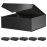 BLK&WH 6 Gift Boxes - 11.5x8.1x3.8 Inches, Large Black Magnetic Groomsman Boxes with Lids (Matte Black)
