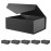 BLK&WH 6 Collapsible Groomsmen Boxes with Magnetic Lids, 10.5x7.7x3.8 Inches, Matte Black