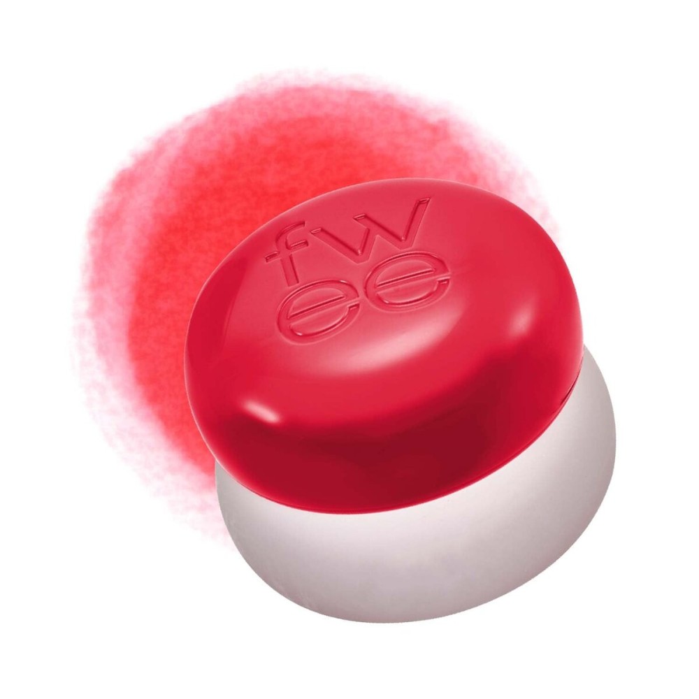 fwee Blurry Pudding Pot | Airbrushed Blush & Lip, Buildable & High Pigment, Long-lasting, Lightweight, Natural Soft Matte Finish, Satin Finish Blurring Blush - D-day (Neon Red) | 0.17 oz