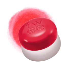 fwee Blurry Pudding Pot | Airbrushed Blush & Lip, Buildable & High Pigment, Long-lasting, Lightweight, Natural Soft Matte Finish, Satin Finish Blurring Blush - D-day (Neon Red) | 0.17 oz