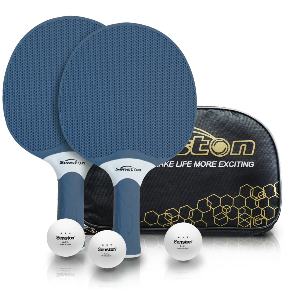 Senston Table Tennis Rackets Set, Professional Table Tennis Racket with 3 Balls, Composite Rubber Ping Pong Paddle Set
