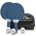 Senston Table Tennis Rackets Set, Professional Table Tennis Racket with 3 Balls, Composite Rubber Ping Pong Paddle Set