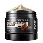 Face Scrub for Men, Facial Scrub for Deep Exfoliating, Cleansing, Removing Blackheads, Ingrown Hairs, Pre-shave Soften, Organic Formulated with Coffee Extract, AHA and BHA Face Exfoliator (8.46 oz)