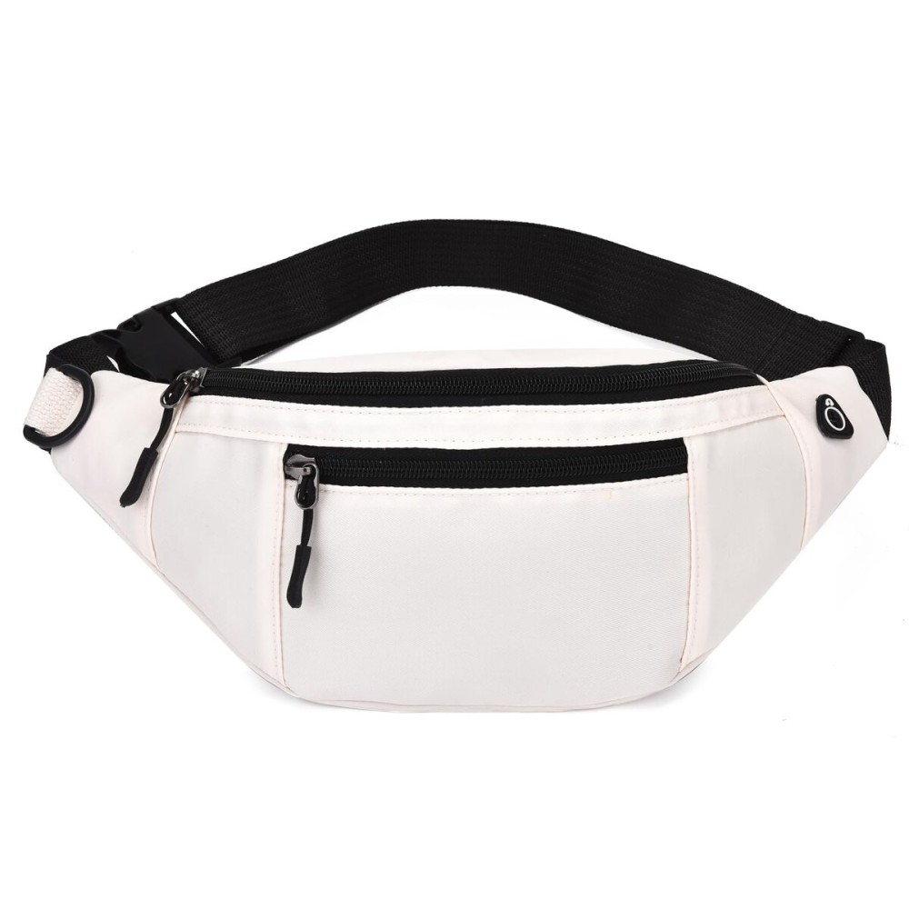 DAITET Large Crossbody Fanny Pack for Men&Women,Waist Bag & Hip Bum Bag for Outdoors Workout Traveling Casual Running Hiking Cycling,Easy Carry Any Phone(Loop Cream White)