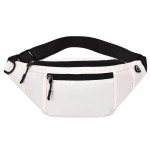 DAITET Large Crossbody Fanny Pack for Men&Women,Waist Bag & Hip Bum Bag for Outdoors Workout Traveling Casual Running Hiking Cycling,Easy Carry Any Phone(Loop Cream White)