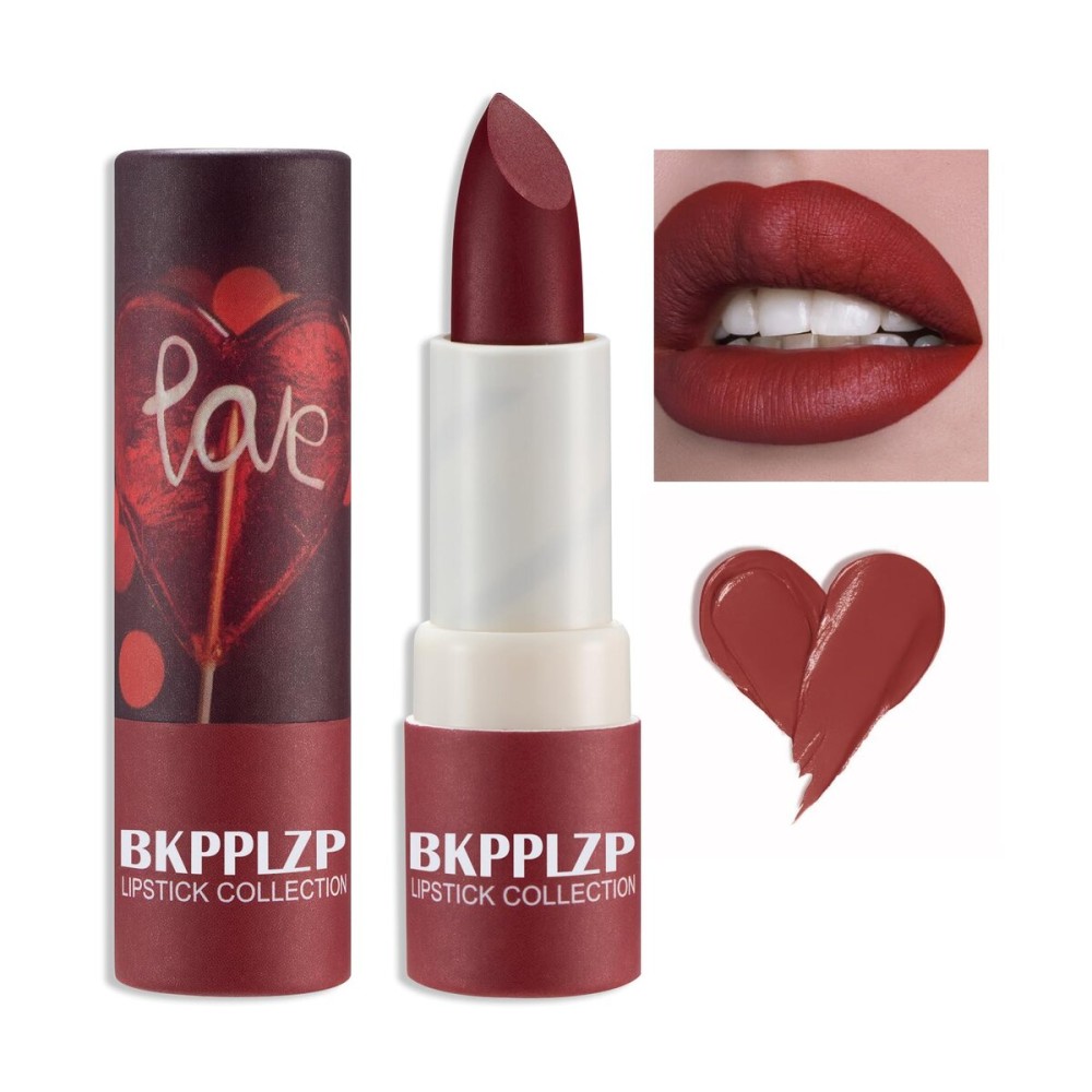 BKPPLZP 1 Pack Crystal Flower Jelly Lipstick,Magic Color Changing Lipstick,PH Clear Temperature Color Changing Lip Gloss,Lip Balm,Long Lasting Nourishing Moisturizing Lip Stick Set 08