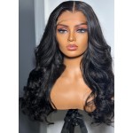 BEEOS 5x5 HD Lace Wig Pre Plucked Body Wave Human Hair Wigs 180% Density Bleached Knots 0.10mm Invisible SKINLIKE Real HD Lace Closure Wig 26 Inch