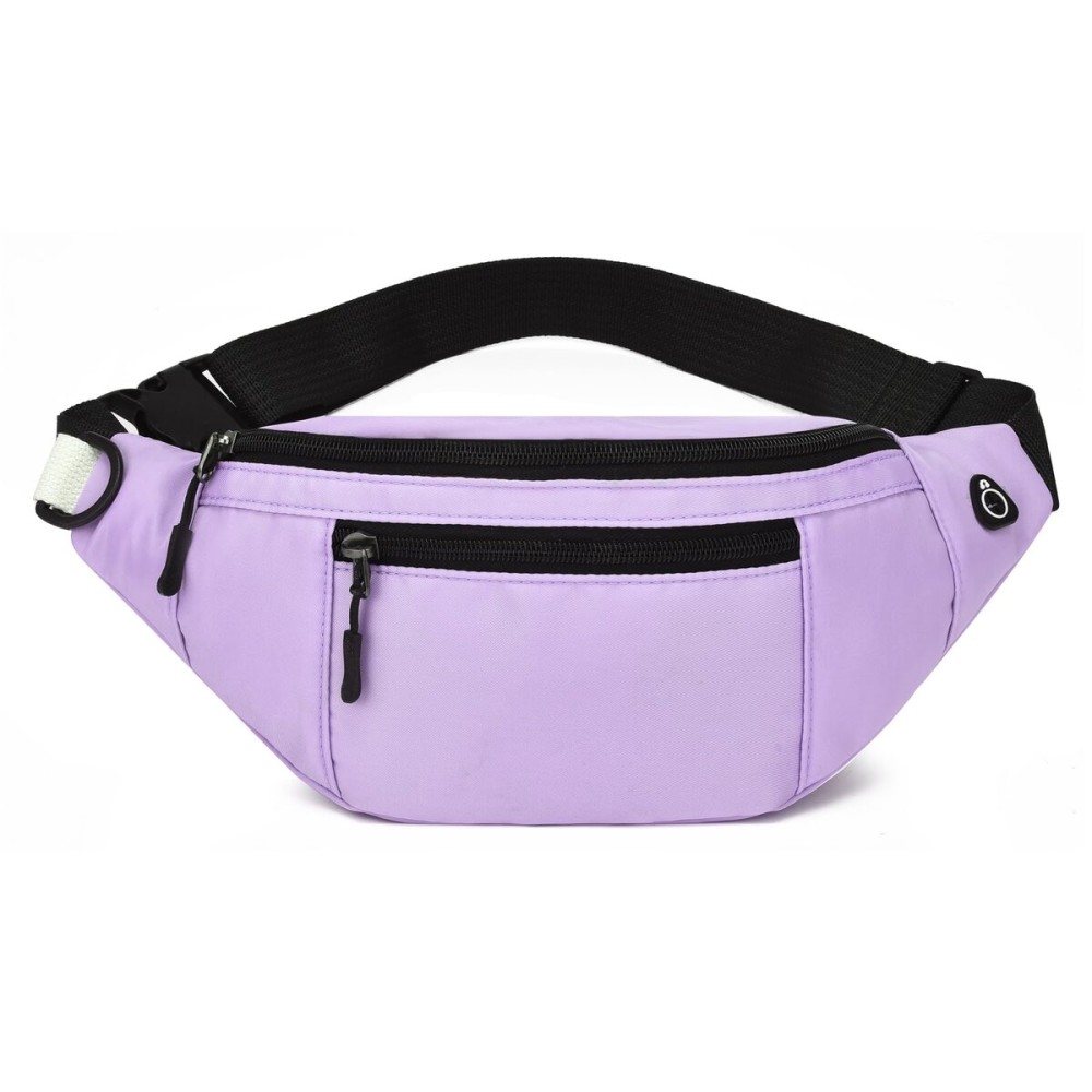 DAITET Large Crossbody Fanny Pack for Men&Women,Waist Bag & Hip Bum Bag for Outdoors Workout Traveling Casual Running Hiking Cycling,Easy Carry Any Phone(Loop Purple)