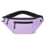 DAITET Large Crossbody Fanny Pack for Men&Women,Waist Bag & Hip Bum Bag for Outdoors Workout Traveling Casual Running Hiking Cycling,Easy Carry Any Phone(Loop Purple)