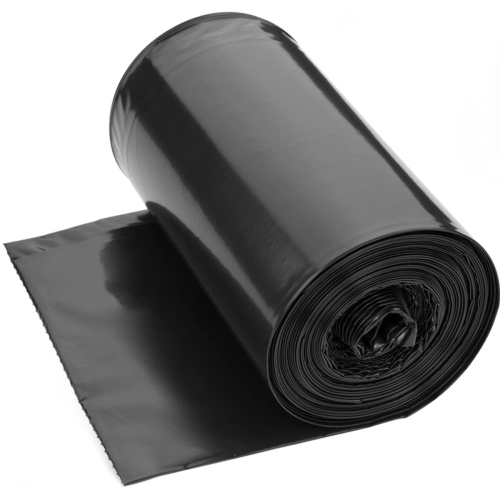 Waikas Trash Bags 8 Gallon, Medium Garbage Bags, No Flaps/Ties, 55cm*70cm, 9.35g/pcs, Pack of 36 Count, Unscented, Black