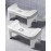 Recximi 2 Pack Toilet Potty Stool Adult, Portable Bathroom Stools for Adults, 7 Inch Step Stool with Fresher Box, Toilet Feet Pooping Stool for Toilet to Help Poop, Grey