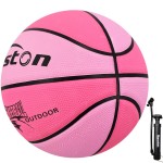 Senston Basketball Balls Size 3/5/6/7 Basketballs Indoor Outdoor 27.5/29.5 inch Basketball (Pink, 29.5\'\'/Size 7)