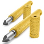 Betgod Golf Groove Sharpener,Golf Club Groove Sharpener,Club Sharpener,Groove Sharpening Tool - Generate Optimal Backspin - Suitable for U & V-Grooves (Golden 2PCS)