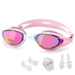 WAVE Nearsighted Swim Goggles, Shortsighted Optical Swimming Goggles No Leaking Anti Fog UV Protection for Adult Men Women