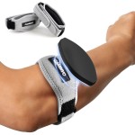 CAMBIVO 2 Pack Tennis Elbow Brace for Men & Women, Elbow Pain Relief for Tendonitis, Tennis & Golfer\'s Elbow, Adjustable Elbow Strap with Compression Pad (Light Gray)