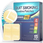 Nicotine Patches Step 1+, 21mg Upgraded to 28mg, It Can de Divided Into Four Pieces, 7mg. Quit Smoking Aid, Patch Provides a 24-Hour Nicotine Transdermal System (15 Phtches)