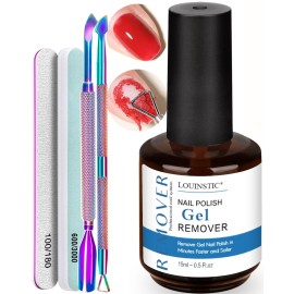 Gel Nail Polish Remover,Gel Remover for Nails No Need to Soak or Wrap, Quickly Remove Nail Polish in 2-5 Minutes, Professional Nail Remover Kit