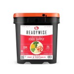 ReadyWise Emergency Food Supply - 104 Servings Freeze Dried Fruit and Vegetables Bucket, Protein Meals, Camping Essentials for Survival Food, Disaster Prepping Supplies, up to 25 Year Shelf Life