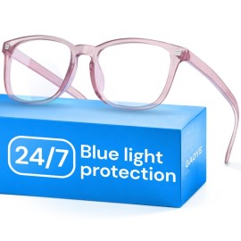 Gaoye Transparent Brown Blue Light Glasses for Computer & Gaming - Anti UV Ray Lenses, Scratch-Resistant & Comfort Fit