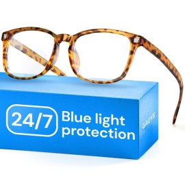 Gaoye Tortoise Blue Light Glasses for Computer & Gaming - Anti UV Ray Lenses, Scratch-Resistant & Comfort Fit