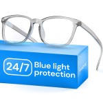 Gaoye Gray Blue Light Glasses for Computer & Gaming - Anti UV Ray Lenses, Scratch-Resistant & Comfort Fit