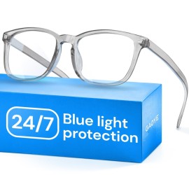 Gaoye Gray Blue Light Glasses for Computer & Gaming - Anti UV Ray Lenses, Scratch-Resistant & Comfort Fit
