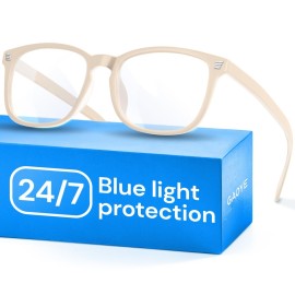 Gaoye Milky Blue Light Glasses for Computer & Gaming - Anti UV Ray Lenses, Scratch-Resistant & Comfort Fit